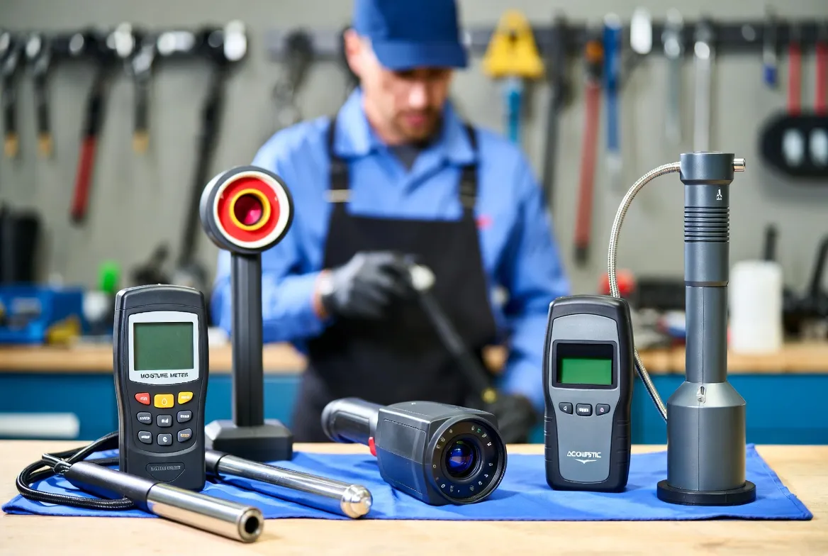 سباك يحمل أدوات احترافية