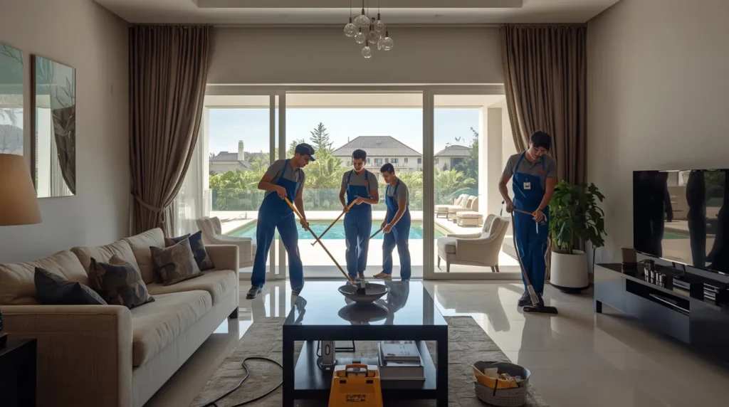 شركات تنظيف الفلل المفروشة