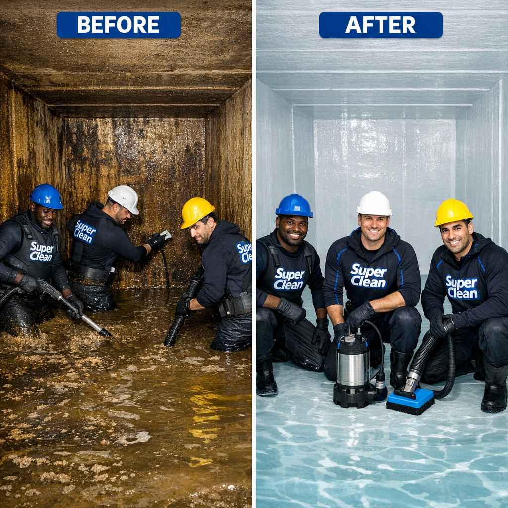 تنظيف خزانات مياه قبل الصيف 2 تنظيف خزانات مياه