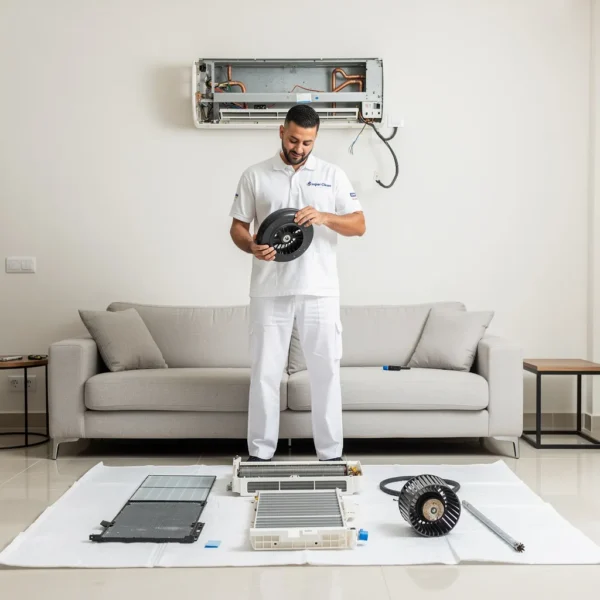 شركة تنظيف مكيفات الحمدانية 3 فك وتركيب المكيف